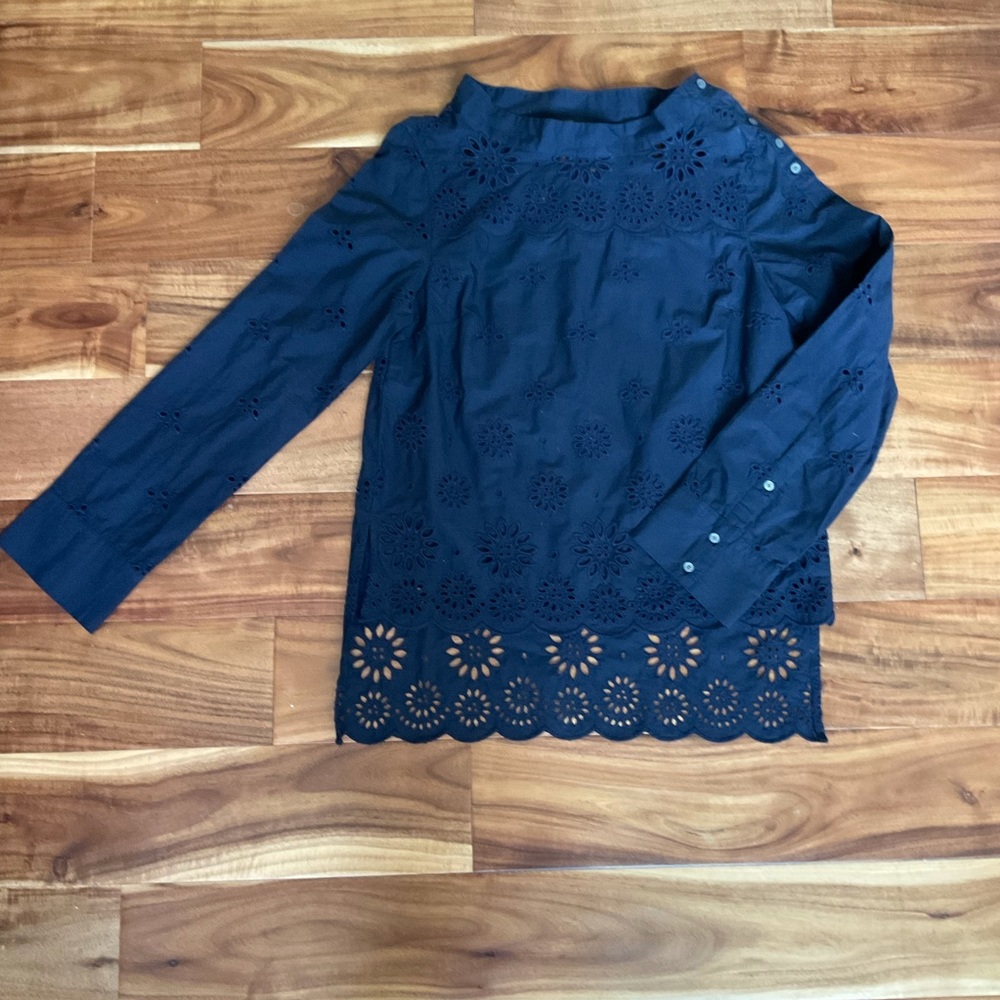 Beautiful J Crew Eyelet Tunic Top sz 2